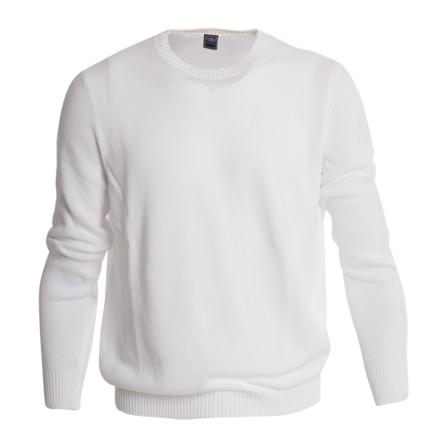 Fedeli, Cotton Crew Neck Sweater Wit, Heren, Maat:M