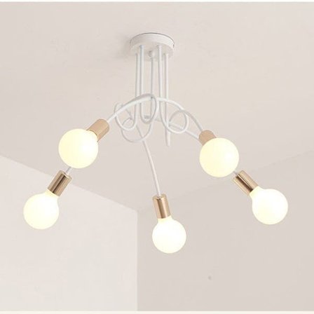 5-armet Loftlampe, moderne Loftlamper/Lamper, E27-fatning (pære ikke inkluderet)_OF