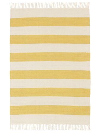 Paski Cotton Stripe Żółty Mały Dywan