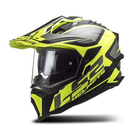 Kask Adventure LS2 MX701 EXPLORER Alter Matowy Czarny/Żółty Hi-Vis M