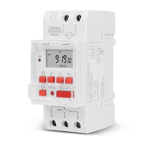 Tm919b 220v 30a Programmerbar Digital Timer Switch Din Automatisk Cyklus Timing Controller kompatibel Lys, ventilatorer-C8