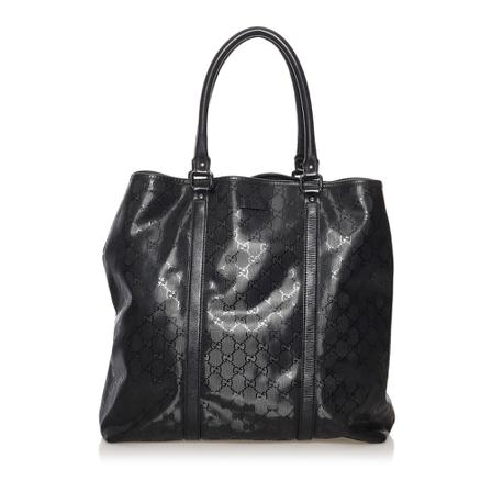 Gucci Vintage Pre -owned GG Imprime Tote Tas , Zwart , Dames , Maat: ONE Size Vintage Tassen