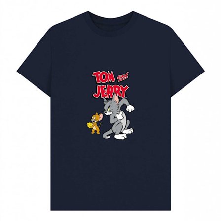 Tom och Jerry Unisex Vuxen Ost T-Shirt S Marinblå