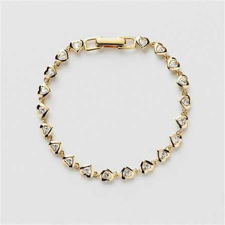 Bezel Hearts Bracelet