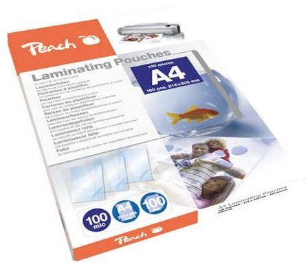 PEACH laminating foil 100mic DINA4 100 pcs.