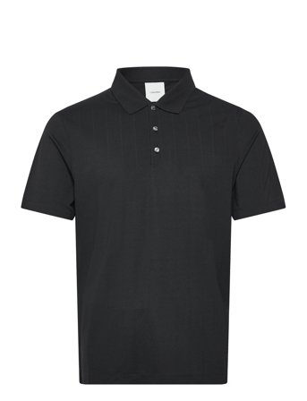Ss Stripe Strech Jacquard Polo Black Calvin Klein