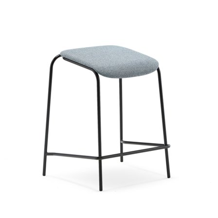 Hocker ATTEND, schwarz/blau-grau