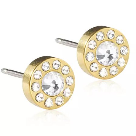 Blomdahl örhänge GT Brilliance Halo 6mm Crystal