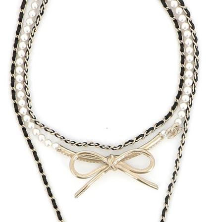Chanel Vintage Pre-owned Necklace , Zwart , Dames , Maat: ONE Size Vintage Sieraden
