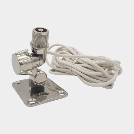 Uchwyt antenowy Lowrance 1810, do stałego montażu, pasuje do anten Quickfit, stal nierdzewna - Jachtowa