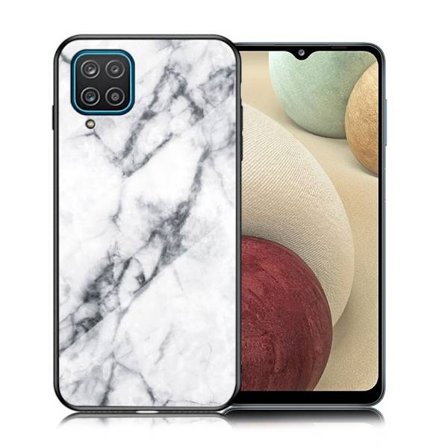 Fantasy Marmor Samsung Galaxy A12 5G skal - Vit Marmor