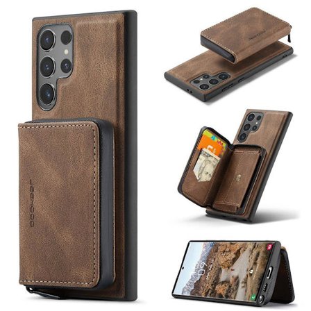 (Til Samsung Galaxy S20 Ultra) Mobilcover med stativ og kortlommer, stødsikkert slankt design