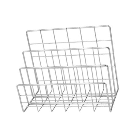 Liten brevsorterer, magasin-bokhylle, 3 rom, avis-oppbevaringsholder, skrivebordsorganisator for notatblokkfiler, brosjyrer, skrivebord