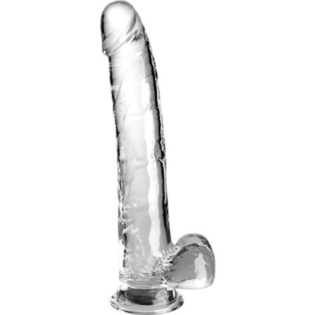 King Cock Clear: Dildo with Balls, 30.5 cm, transparent Transparent
