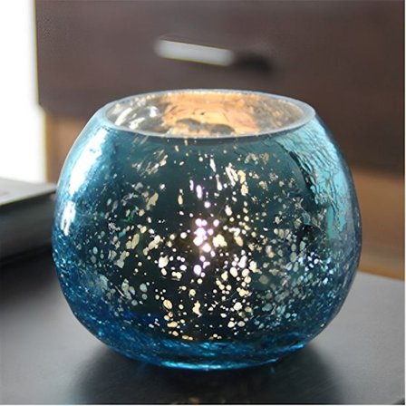 Ball Glass Lysholder Aromaterapi Lysekopp BLÅ