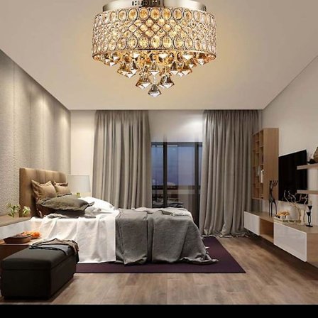 4-valaisimen 38 cm upotettu valaisin, metalli, kulta, perinteinen, 110-120v