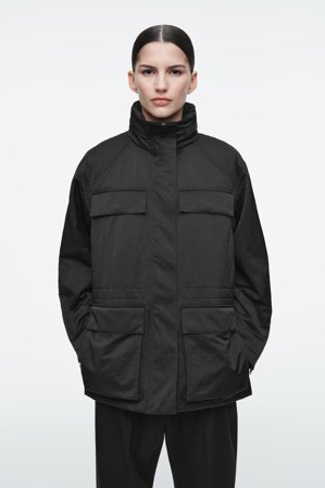 COS Women's Waisted Utility Jacket in Black