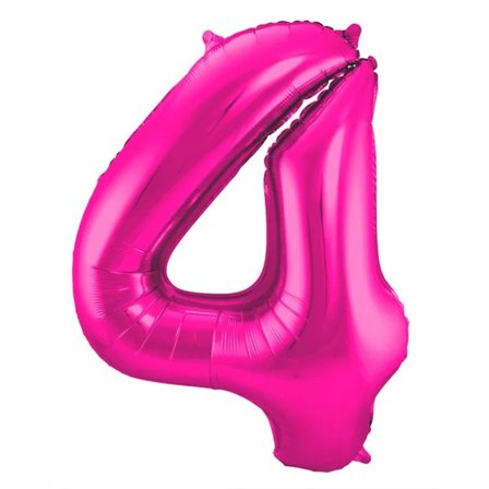 Numeropallo Jumbo Magenta 86 cm "0-9" Numero 4