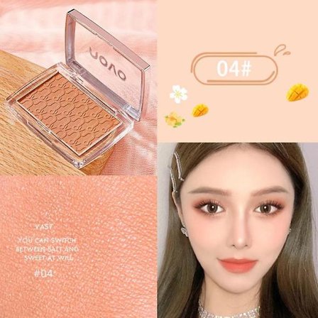 1 stk Lys og sjenert, søt blush-palett Naturlig varig sminkefarge Blush Rouge