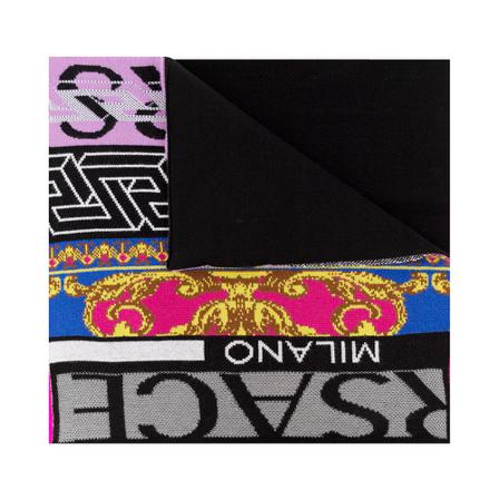 Versace Patterned Scarf svart, Herr Halsdukar, Herr, Storlek: ONE SIZE
