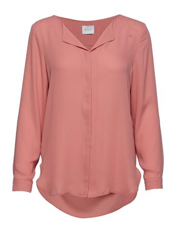 Vilucy L/S Shirt Blus Långärmad Rosa Vila