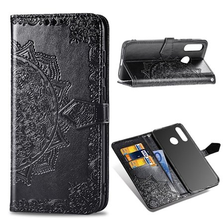 Mandala läder Huawei P30 Lite fodral - Svart