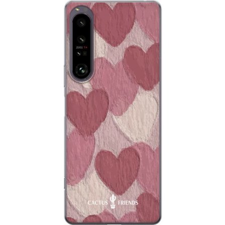 Yhteensopiva Puhelinkuori Sony Sony Xperia 1 IV Cactus and Friends - Blush Paper Hearts