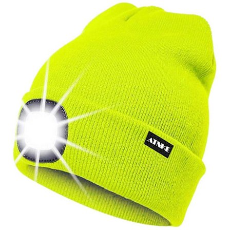 Uppladdningsbar mössa med LED-lampa, löparmössa med ultraljusa 4 LED vattentäta pannlampor [DB]