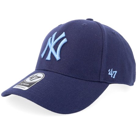 47 Brand - MLB Blauw adjustable Cap - New York Yankees MLB Mvp Cap Light Navy Adjustable @ Hatstore