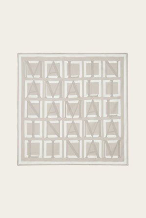 Malina - Seidenschal 65x65 - One Size - Monogram Taupe