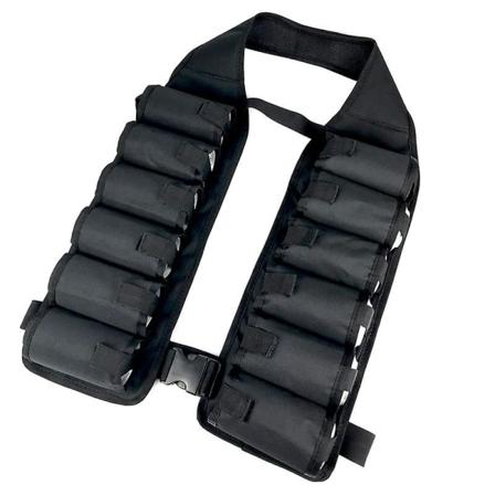 Bærbar vannflaske brusboks belteholder 12 drikkevarer vest for camping fotturer utendørs fest (svart)