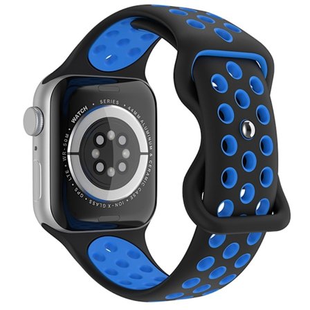 Sportarmband Dual-Color Apple Watch 42/44/45/46/49 mm (M/L) Svart/Blå