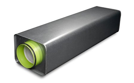 Swegon CLA-A Ljuddämpare cirkulär anslutning Kanaldiameter: 125 mm, Längd: 1000 mm, Ventilation