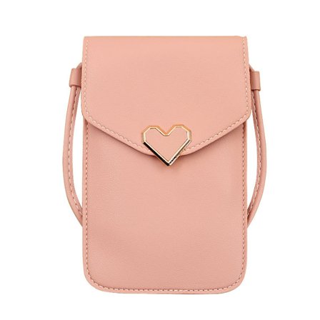 Mobiltelefonpung, liten crossbody-veske for kvinner, touch screen-pung