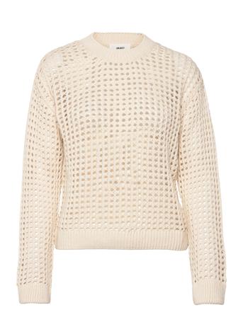Objcharlie L/S Knit Pullover Noos Cream Object