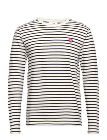 Mel Long Sleeve T-Langærmet Skjorte Multi/mønstret Wood Wood