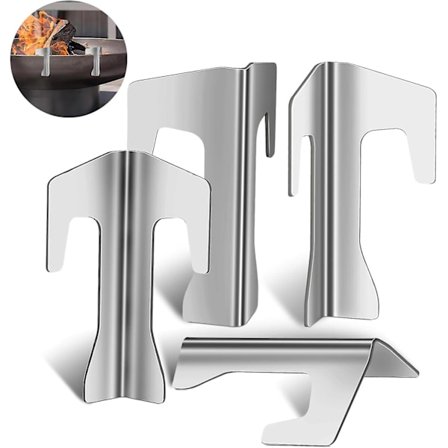 Eldplattor Distanshållare, Universell Grill Distanshållare i Rostfritt Stål Avståndshållare för Grillring Eldskålar Grill Eldtunna Tillbehör [dB}
