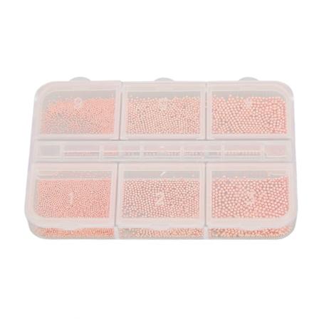 Nail Art Bead Home Salon Udsøgt DIY Metal Mini Negle Perler Dekoration til Negle Artist Novice Rose Gold
