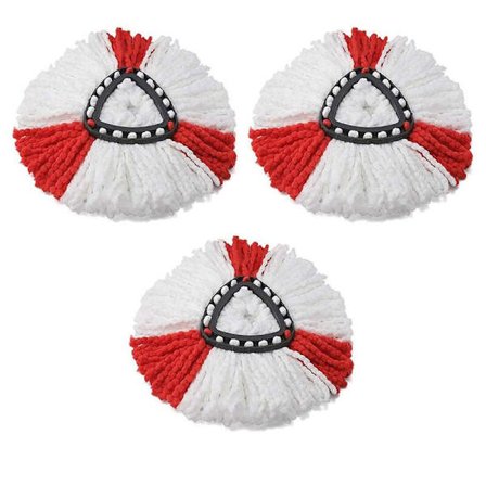 3-pakning (rød) med moppehode-erstatning kompatibelt med Vileda-moppehode/Turbo-kompatibelt Vileda 2-i-1-mopp Turbo4 -