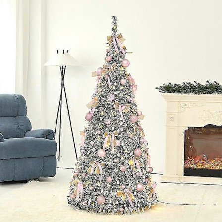 Uttrekkbart, sammenleggbart LED-juletre for hjemmeinnredning i høytiden