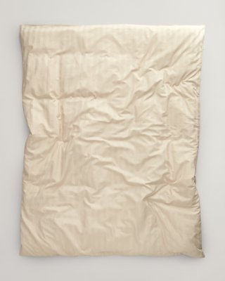 GANT - Stripete dobbeldynetrekk i sateng 200x220cm putty