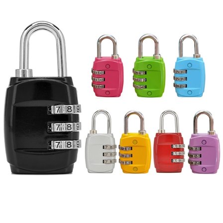 Stk. Kodelås, Udendørs Kodelås, 3-cifret Kombinationslås, Kodelås, Rejselås Kode, Kuffertlås, Sikkerhedslås