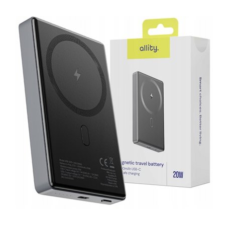 Allity Powerbank 10000 mAh med MagSafe och PD/QC 20W