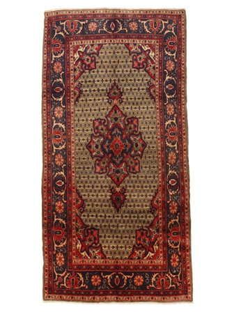 Handgeknüpft Persischer Koliai Teppich 150X284 Dunkelrot/Schwarz