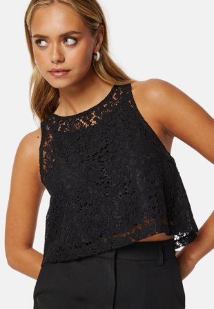 Object Collectors Item Ibi S/L Cropped Top Black Klær