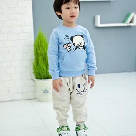 Casual Byxor Med Printed För Barn Grey 4-5 Years