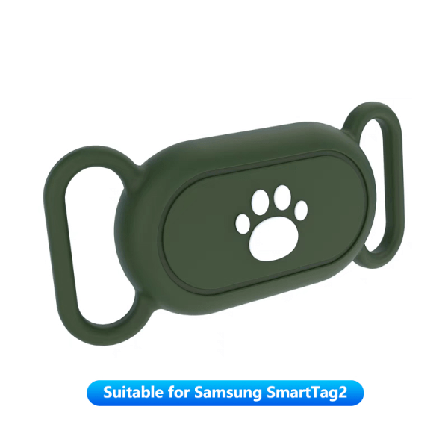 For Galaxy SmartTag2 Hundehalsbåndsholder Vanntett silikonetui A4