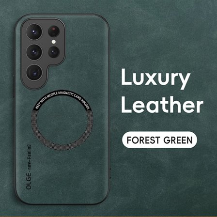 Etui til iPhone 13 Midnight Green Sheepbuck læder magnetisk Retro sheepbuck hårdt europæisk og ame
