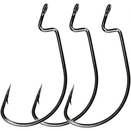/EA/100 st Offset Worm Fiskekrokar Svart Jig Fiskekrokar Storlek 5/0