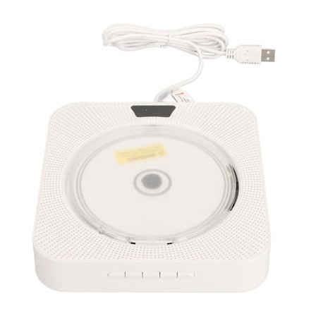 Bluetooth Vegg CD-spiller Sanntidstilkobling Multifunksjonell Port Bærbar CD-musikkspiller med Fjernkontroll 100‐240V EU-plugg